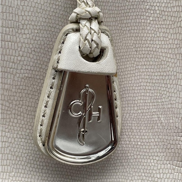 Cole Haan Python Print Leather Inner Pocket Double Handle Tote Bag - Picture 2 of 5